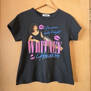 Whitney Houston Daydreamer LA Graphic Tee with Pink & Blue Print - Size Small